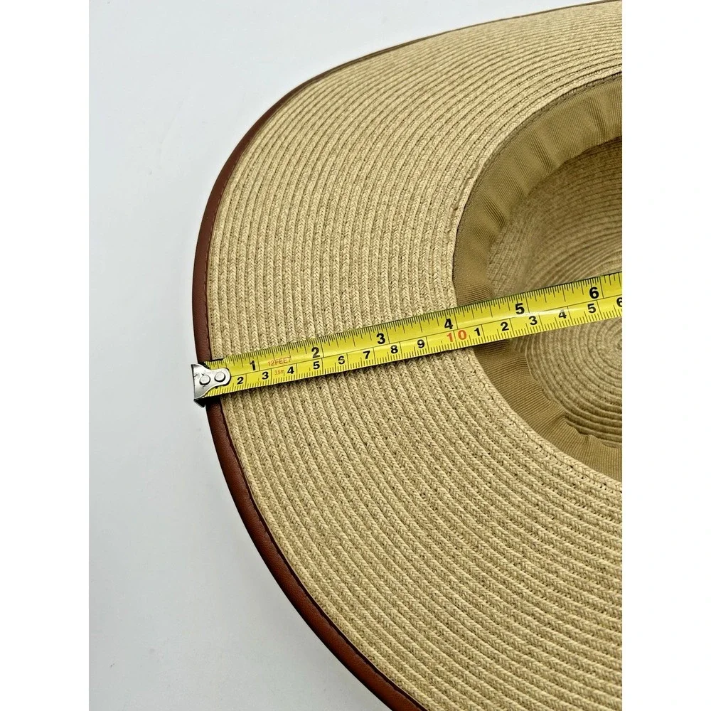 San Diego Hat Company Natural‎ Beige Fedora Crown Woven Paper Sun Brim Hat
